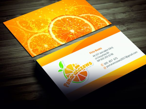 Wizytówki Pomarańczowo